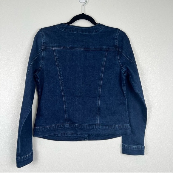 LAURA Embellished Jewel Denim Top Sz 4 - Picture 5 of 5